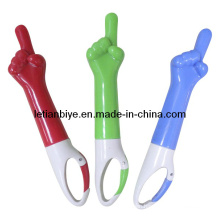 Finger Shape Ball Pen with Carabiner for Promotion (LT-Y061)